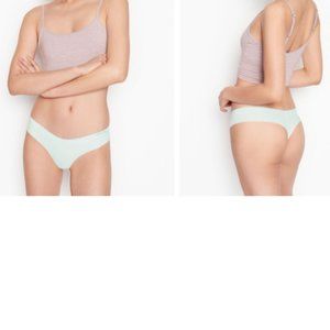 Last Pair! VS S No-Show Thong Aqua Crystal NWT